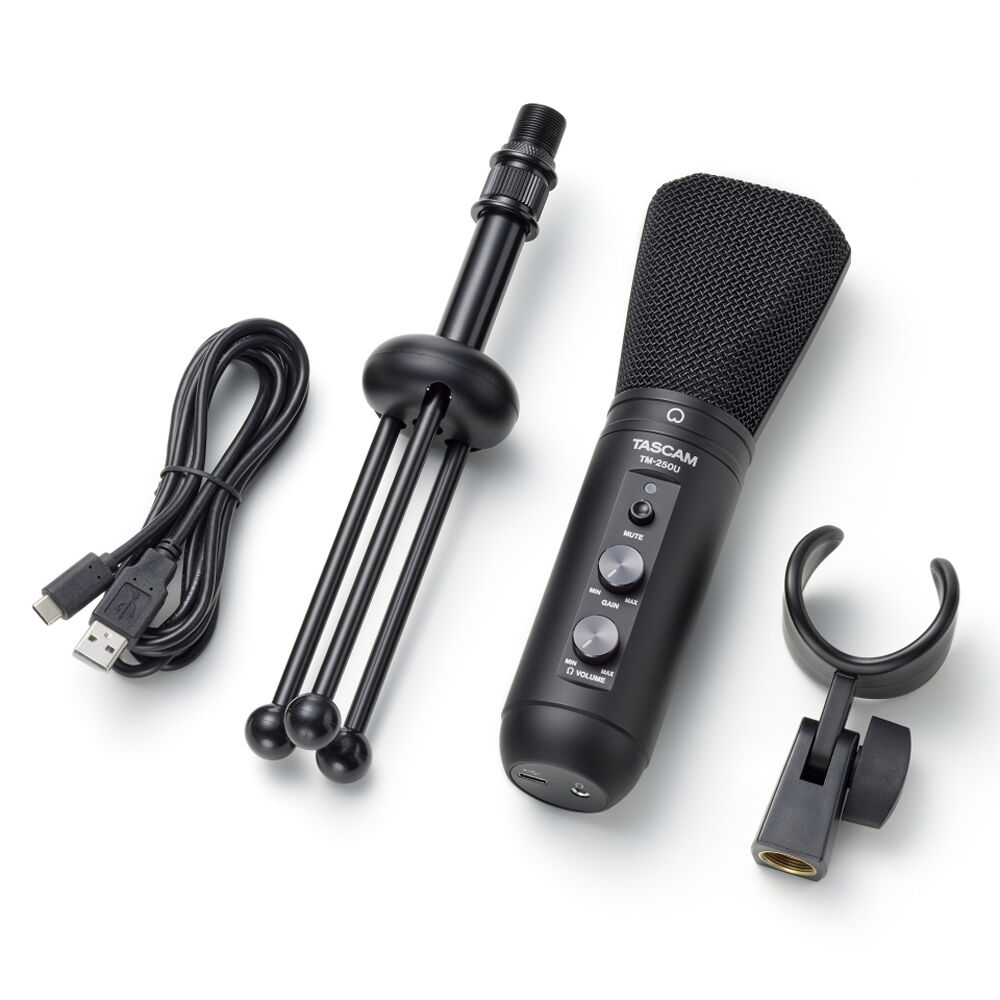 Tascam TM-250U USB Yayıncı Mikrofonu (Kulaklık Çıkışlı)