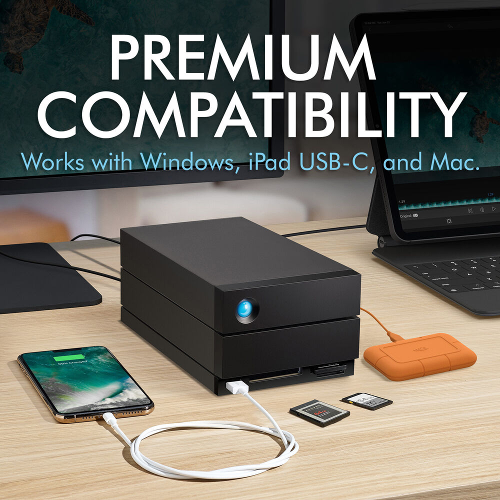 LaCie 32TB 2big Dock 2-Bay Thunderbolt 3 RAID Harici Harddisk STLG32000400