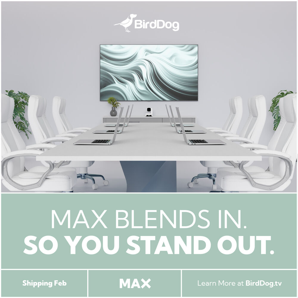 BirdDog Max 4K UHD PTZ Kamera - 12x Zoom (Siyah)