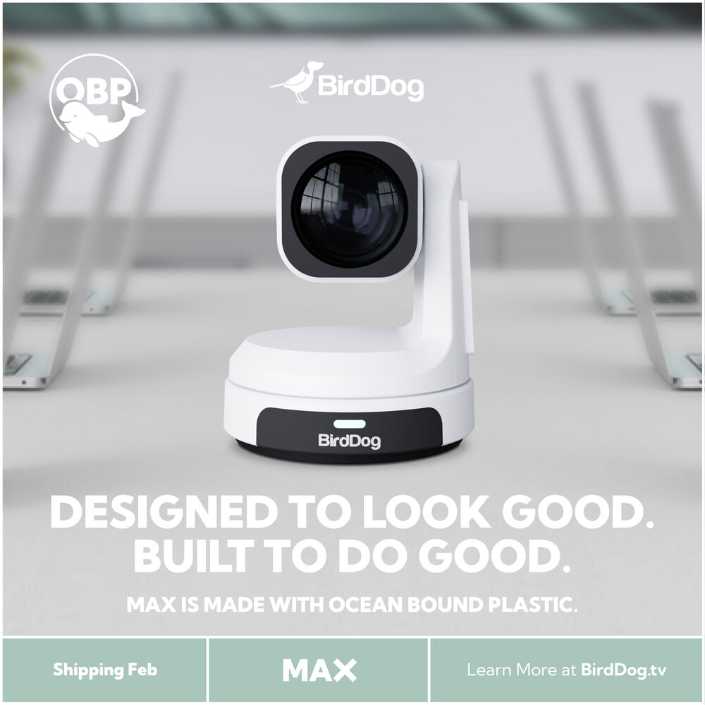BirdDog Max 4K UHD PTZ Kamera - 12x Zoom (Siyah)
