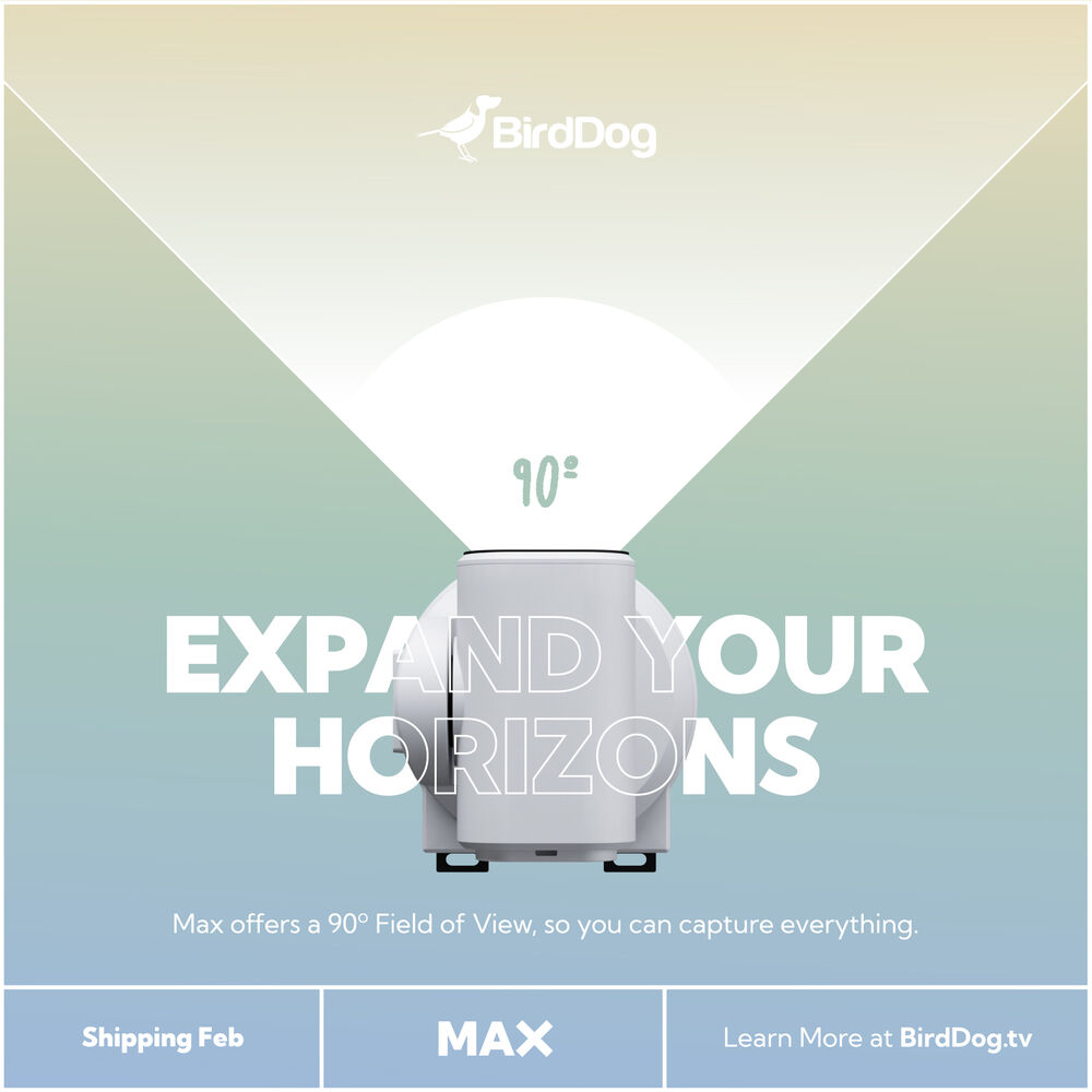 BirdDog Max 4K UHD PTZ Kamera - 12x Zoom Mavi