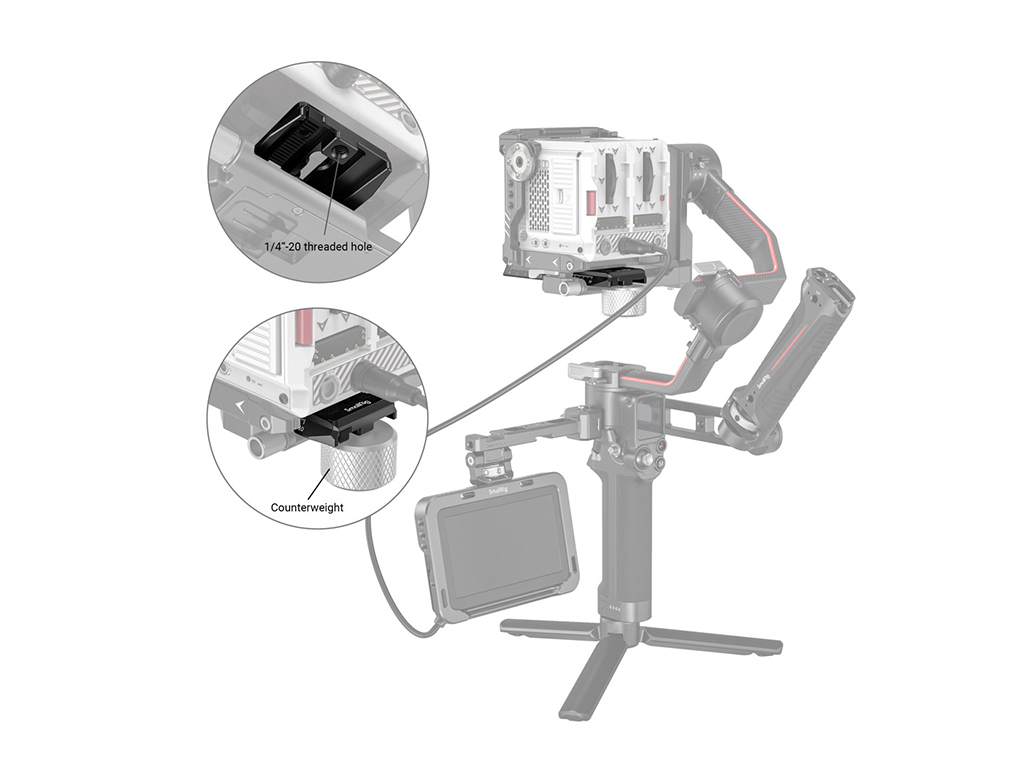 3158B DJI Gimbal için Manfrotto Kızak