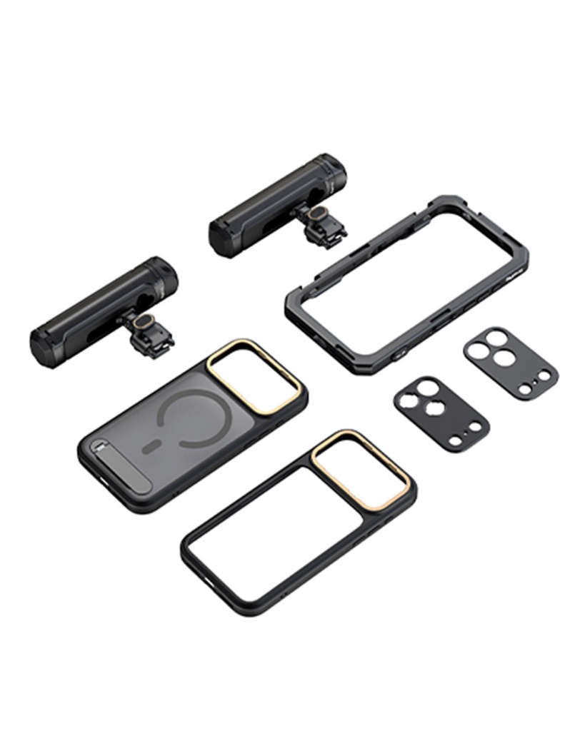 5540 iPhone 17 Pro Uyumlu Çift Yan Tutamaçlı Kafes Kiti