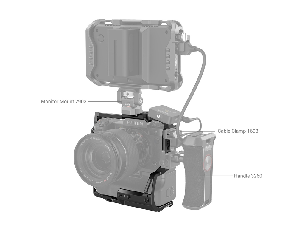 3933 Fujifilm X-H2s için Battery Gripli Kafes