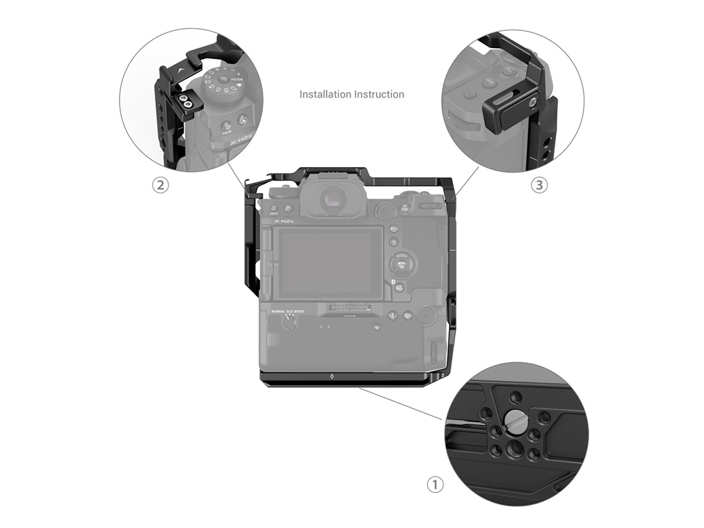 3933 Fujifilm X-H2s için Battery Gripli Kafes