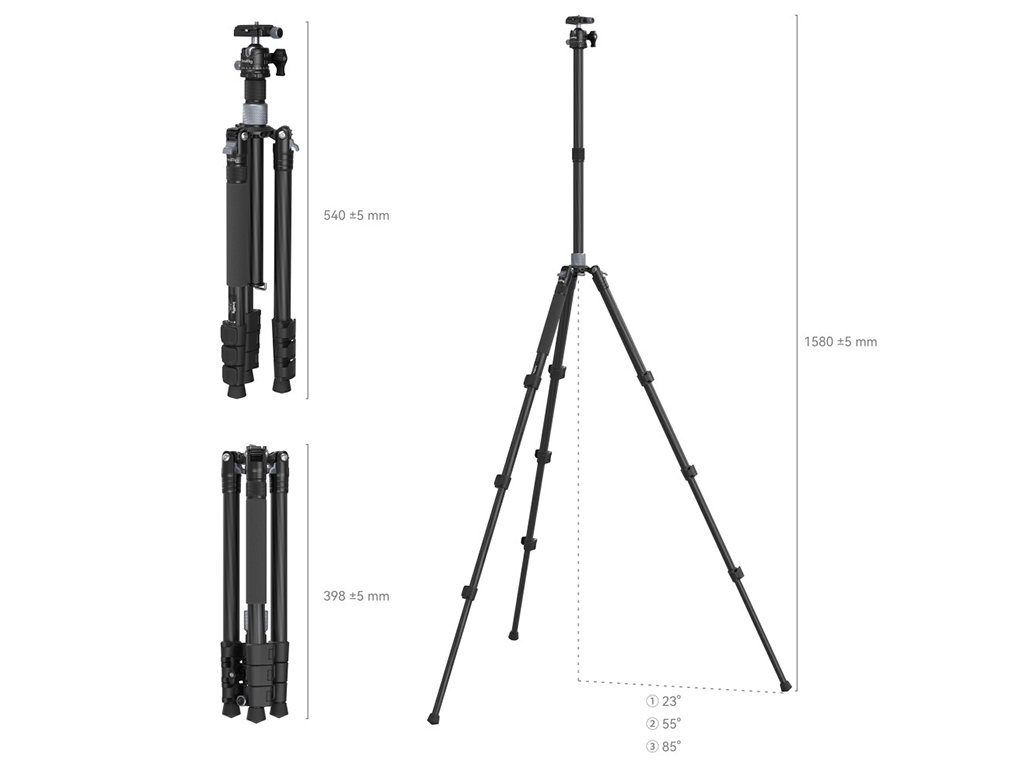 4059 AP-20 Karbon Fiber 12kg Taşıma Kapasiteli Fotoğraf Tripodu