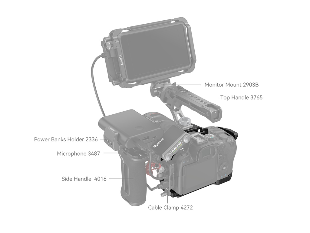 4161 Canon EOS R6 MKII Uyumlu "Black Mamba" Serisi Kafes