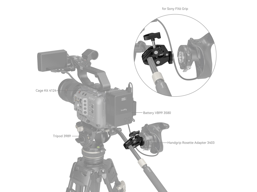 4249 ARRI Rosette Bağlantılı Süper Clamp