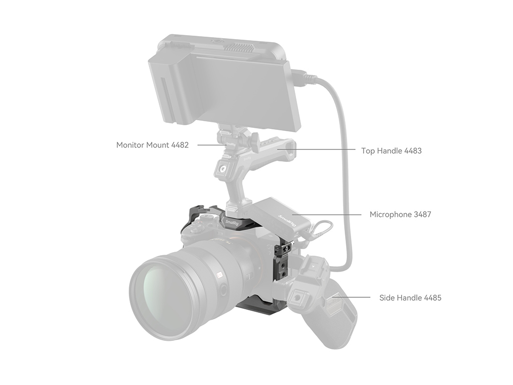4481 Sony A7R V / A7 IV / A1 / A7S III / A7R V Uyumlu ''HawkLock'' Serisi Kafes