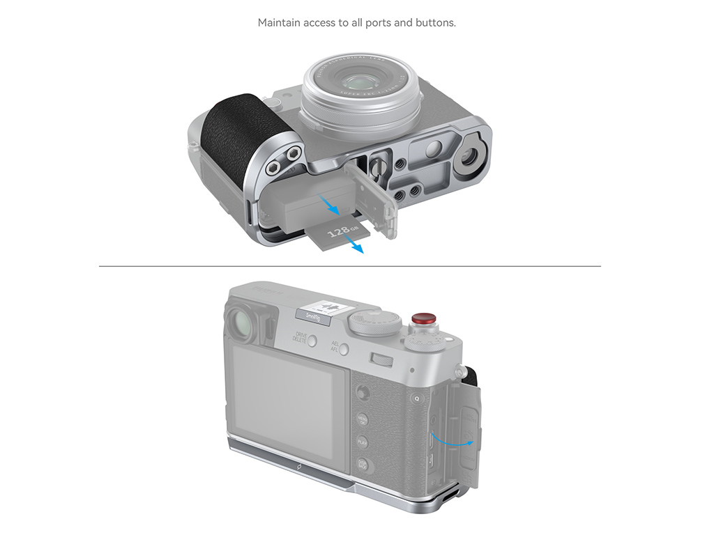 4555 Fujifilm X100VI Uyumlu Gümüş L Braket
