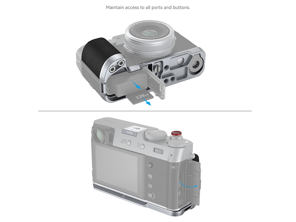 4556 Fujifilm X100VI Uyumlu Siyah L-Braket