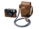 5218 Fujifilm X-Half Uyumlu Kahverengi Deri Kılıf Çanta ve Askı