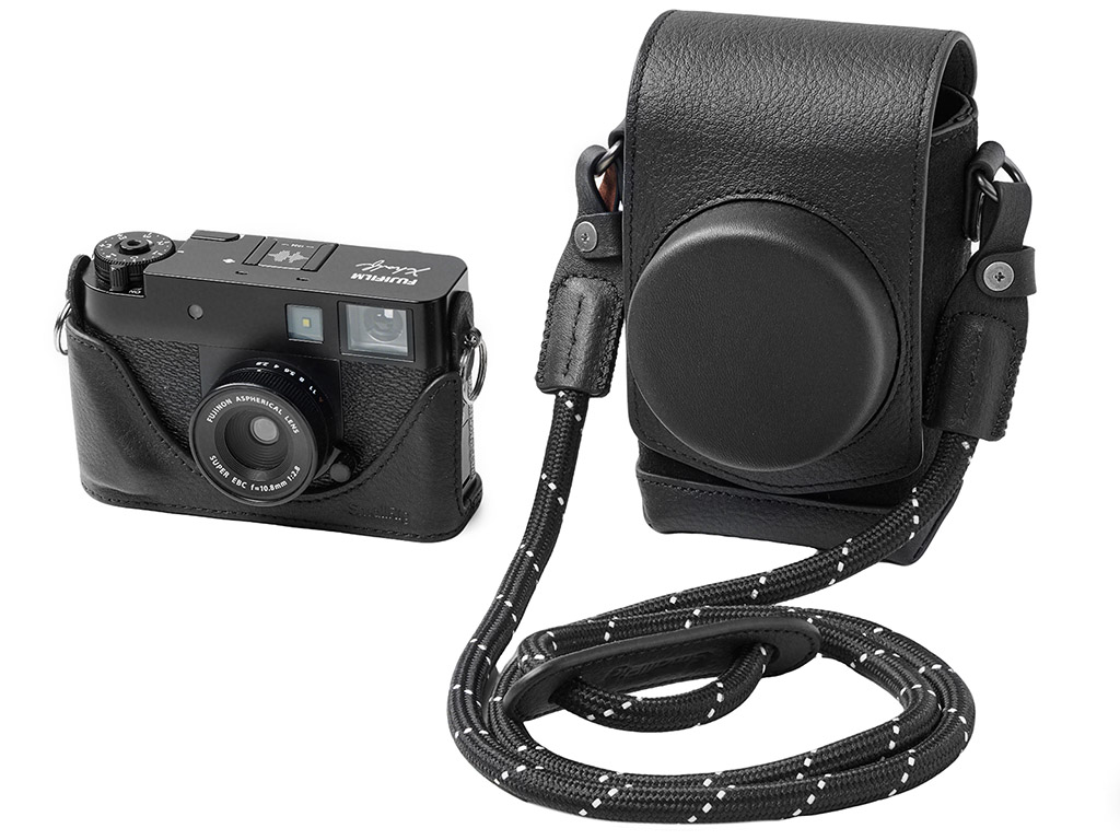 5219 Fujifilm X-Half Uyumlu Siyah Deri Kılıf Çanta ve Askılık