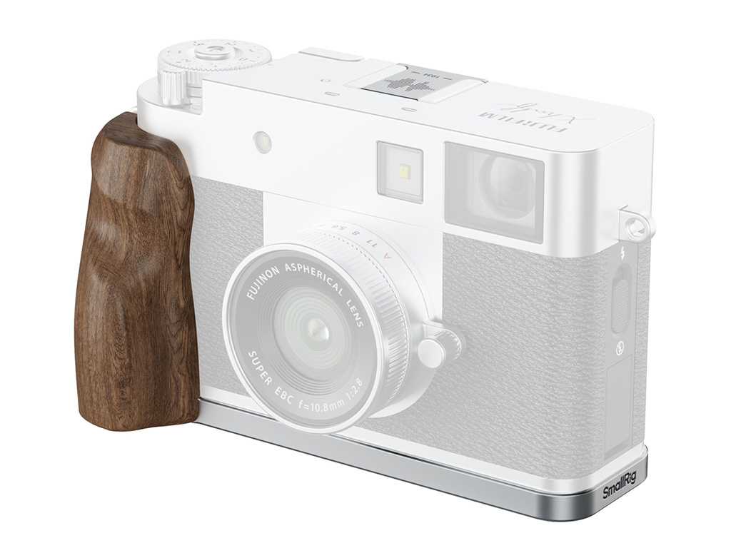 5223 Fujifilm X-Half Uyumlu Gümüş Ahşap L Braket
