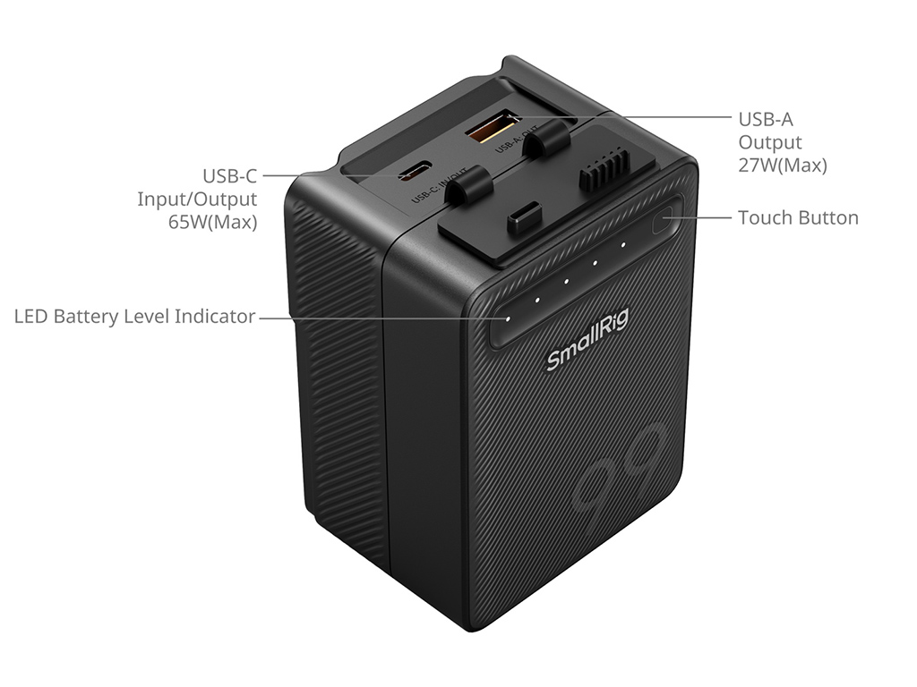 5245 VB99 Mini 6800mAh 65W Lite Serisi V-Mount Batarya