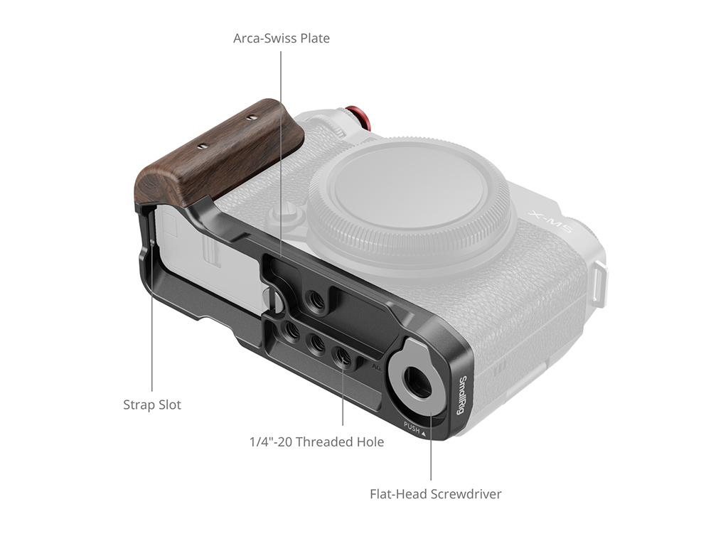 5260 Fujifilm X-M5 Uyumlu Siyah L Braket