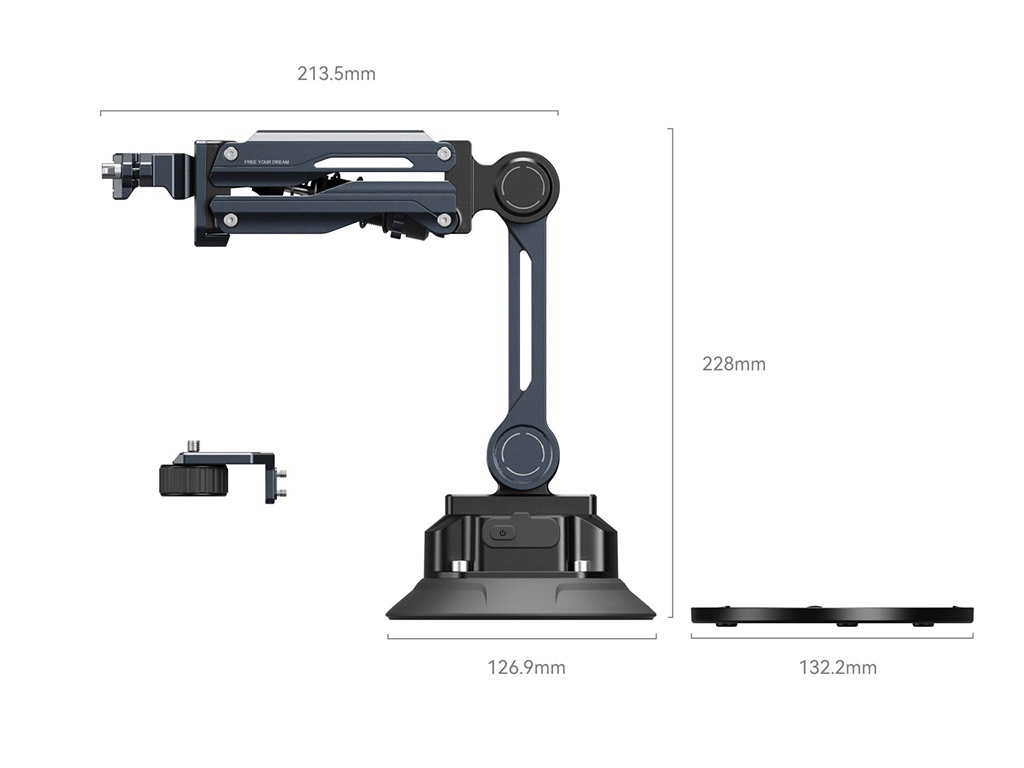 5507 DJI OSMO / GoPro / Insta360 için Şok Emici Arm