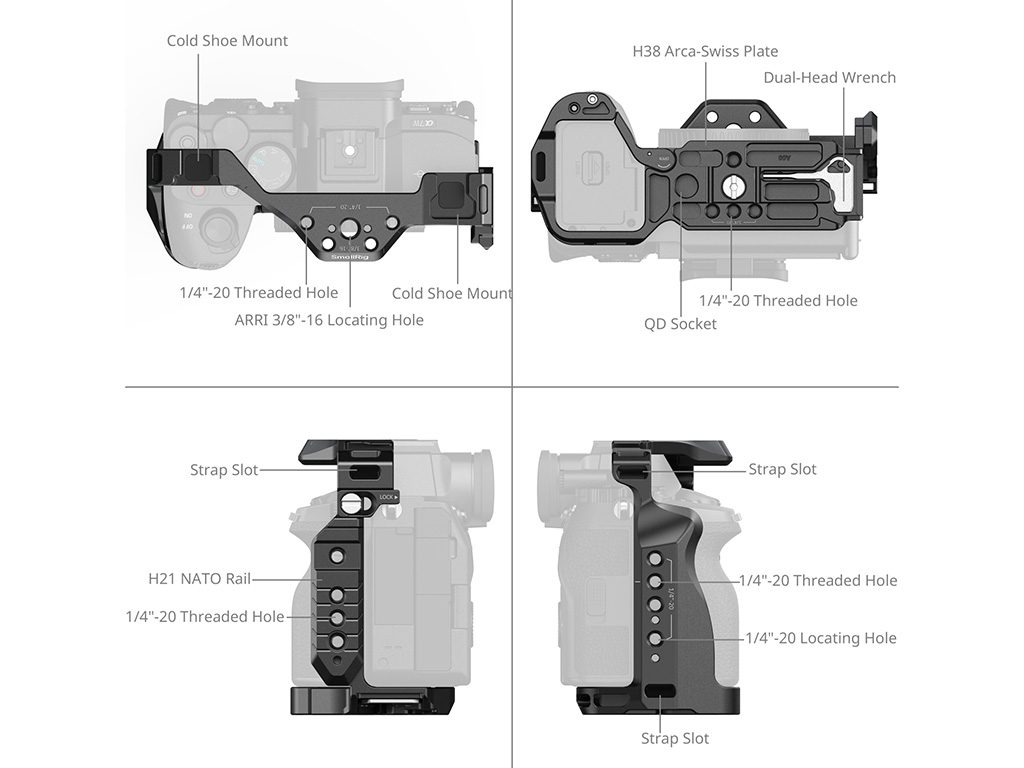 5599 Sony A7R V / A7 IV / A7S III Uyumlu Hawlock Kafes Kiti