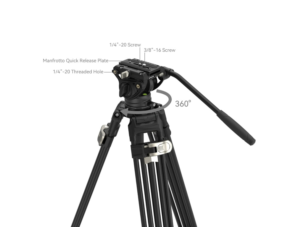 4163 AD-80 FreeBlazer 8kg Taşıma Kapasiteli Alüminyum Video Tripodu