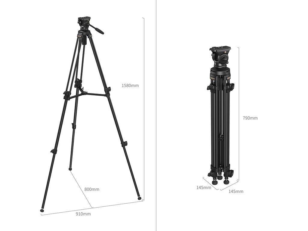 4684 AD50 Lite 10kg Taşıma Kapasiteli Video Tripodu