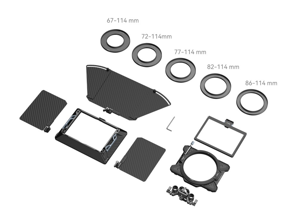 3641 Çok Fonksiyonlu 114mm Modüler Matte Box Basic Kit