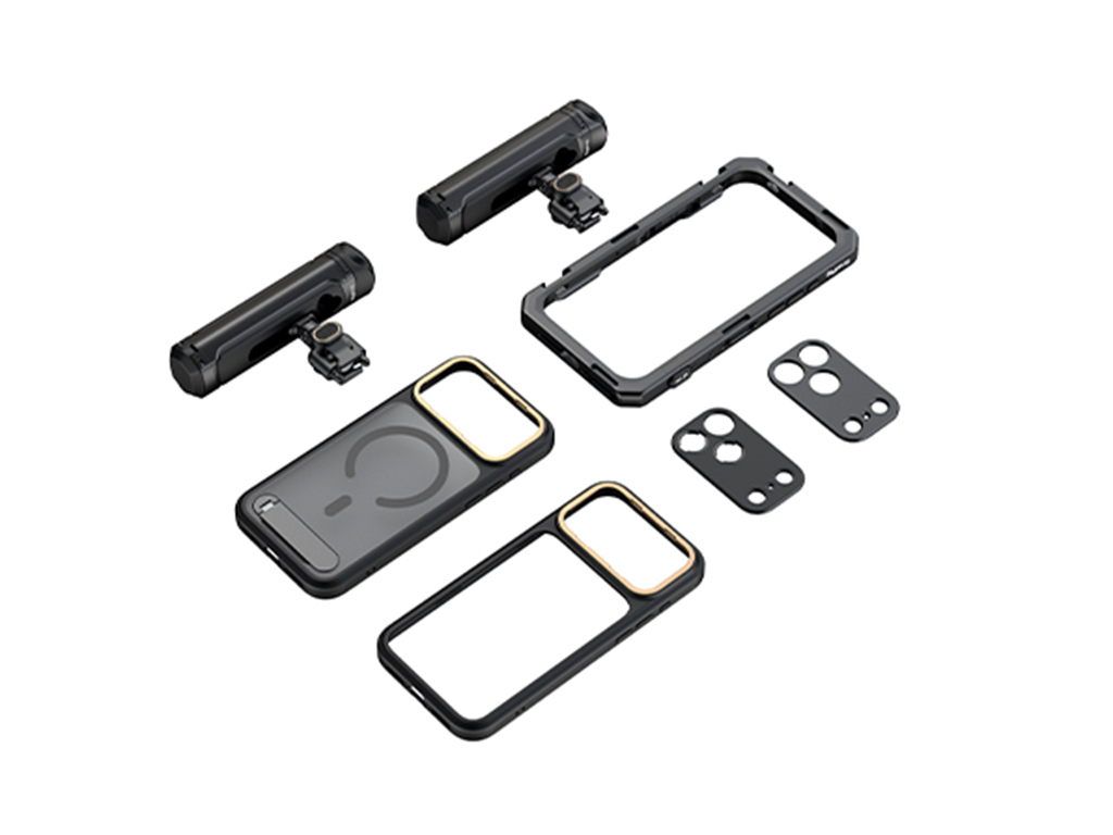 5541 Dual Iphone 17 Pro Max Uyumlu Çift Yan Tutamaçlı Kafes Kiti