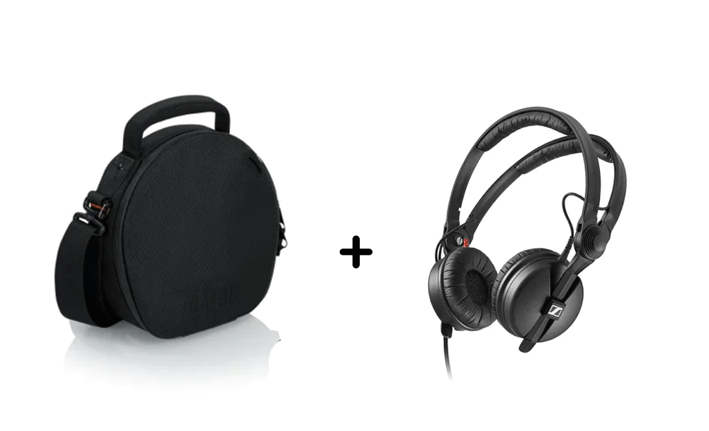 Sennheiser HD 25 PLUS ve Gator Fonksiyonel Kulaklık Çantası Paketi