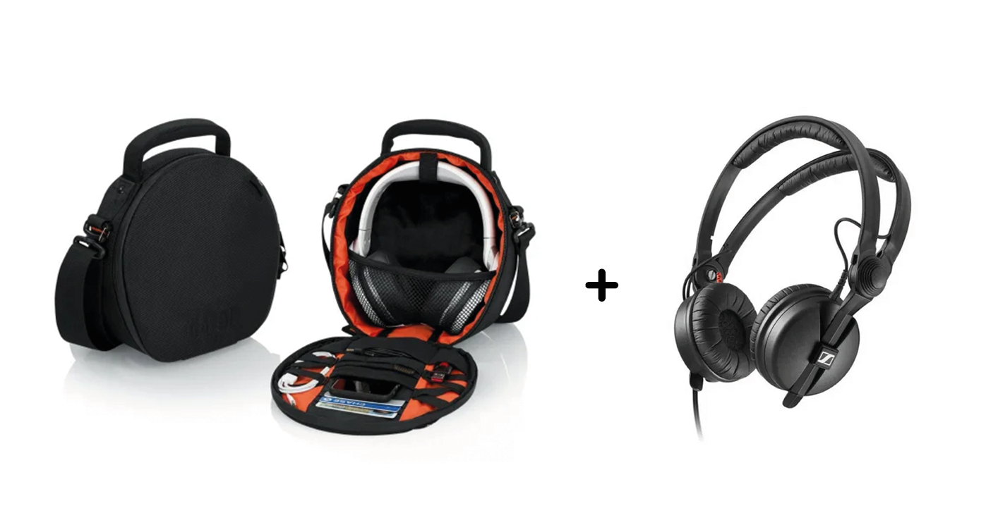 Sennheiser HD 25 PLUS ve Gator Fonksiyonel Kulaklık Çantası Paketi