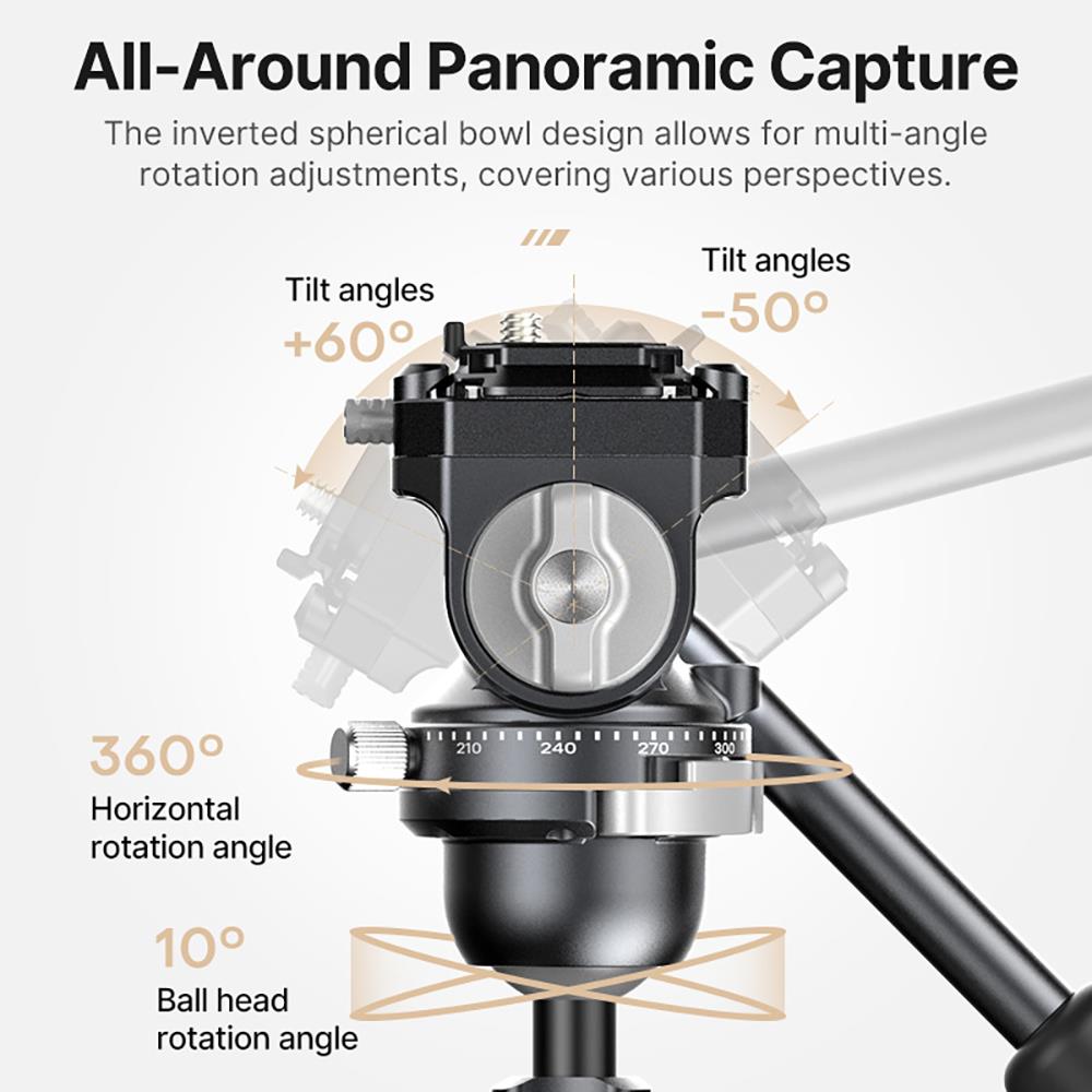 Ulanzi TT09 VideoGo Carbon Fiber Travel Video Tripod
