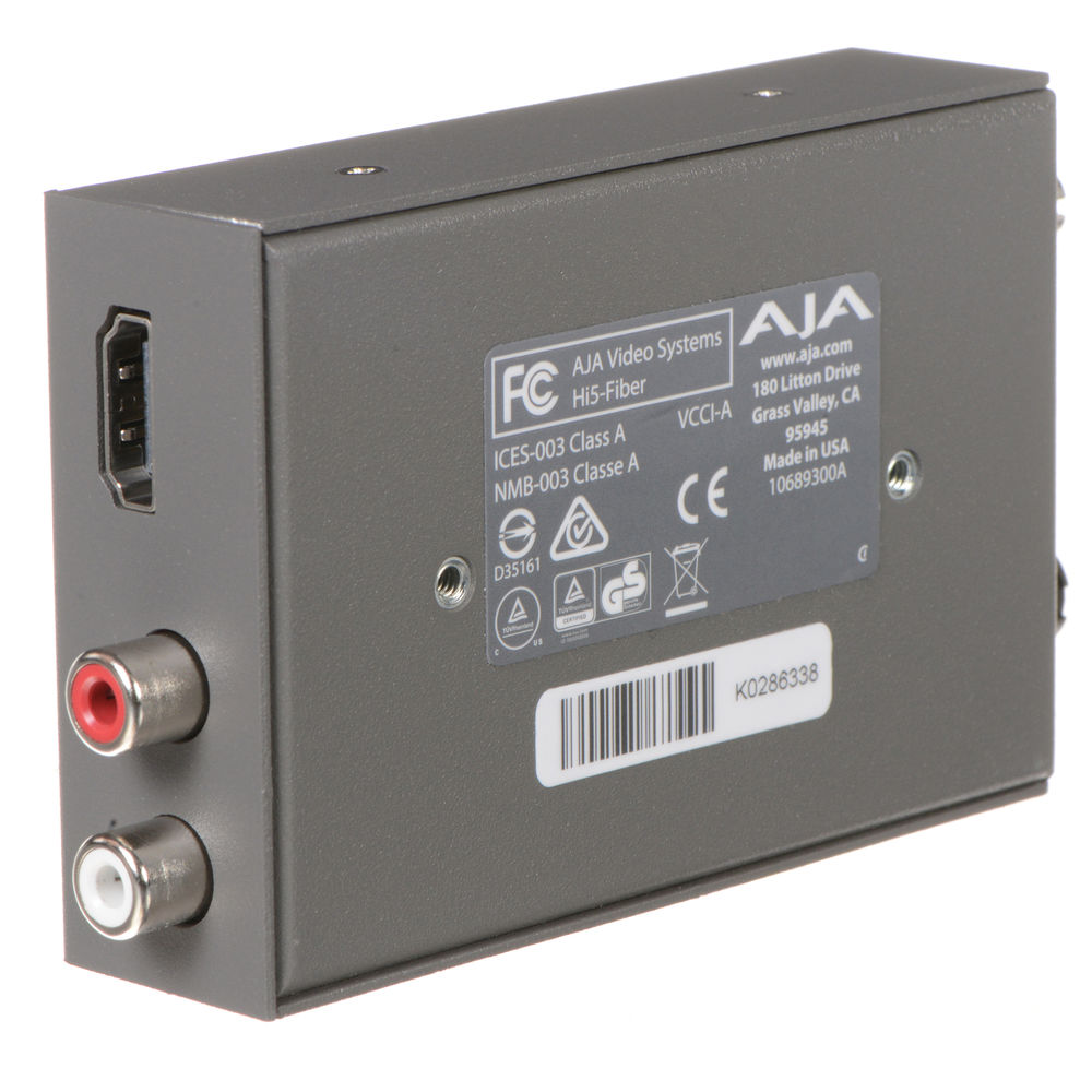 AJA Hi5 Fiber HD/SD-SDI Fiber - HDMI Video ve Ses Dönüştürücü