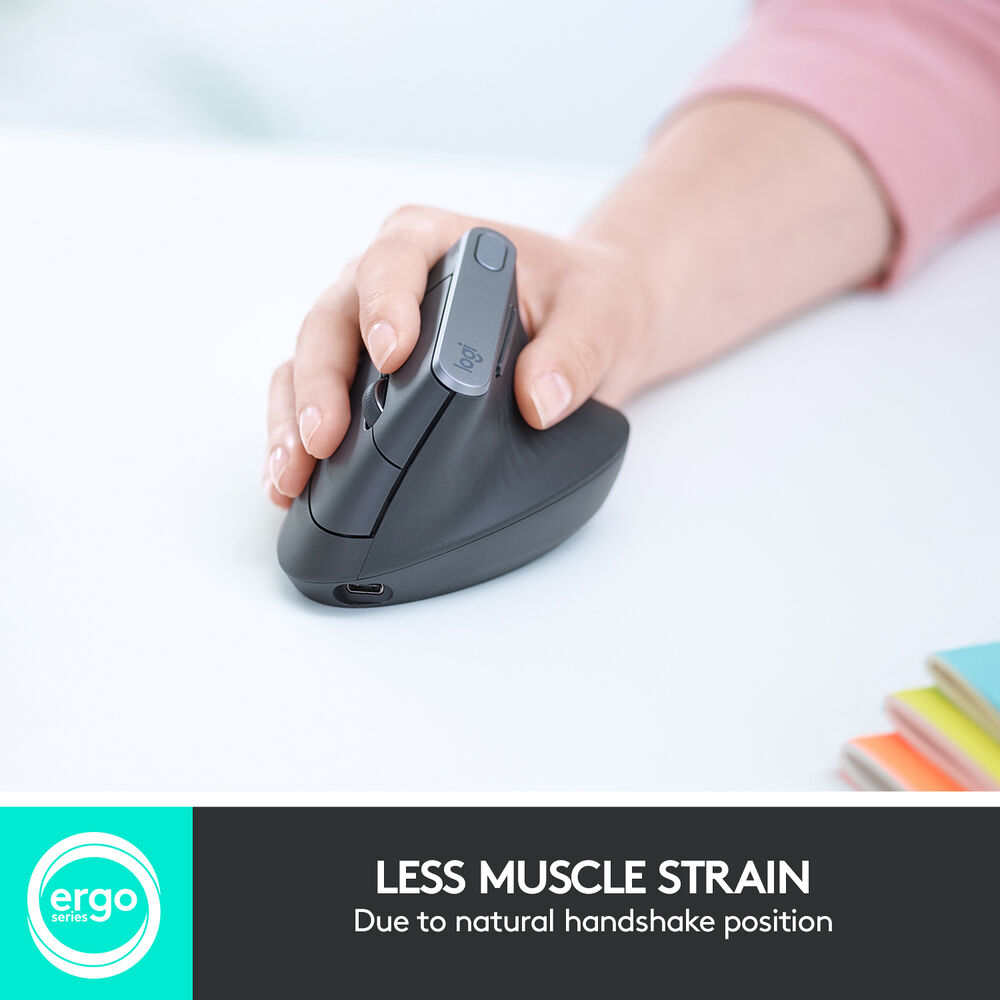 Logitech MX Vertical Gelişmiş Ergonomik Mouse (Siyah)