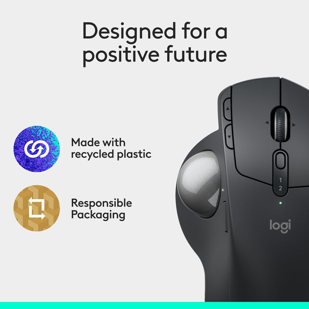 Logitech MX Ergo Kablosuz Konforlu Trackball Mouse (Siyah)
