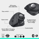 Logitech MX Ergo Kablosuz Konforlu Trackball Mouse (Siyah)