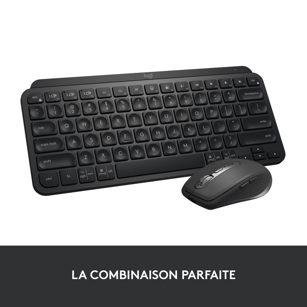 Logitech MX Keys Mini Minimalist Kablosuz Bluetooth Aydınlatmalı Türkçe Q Klavye (Siyah)
