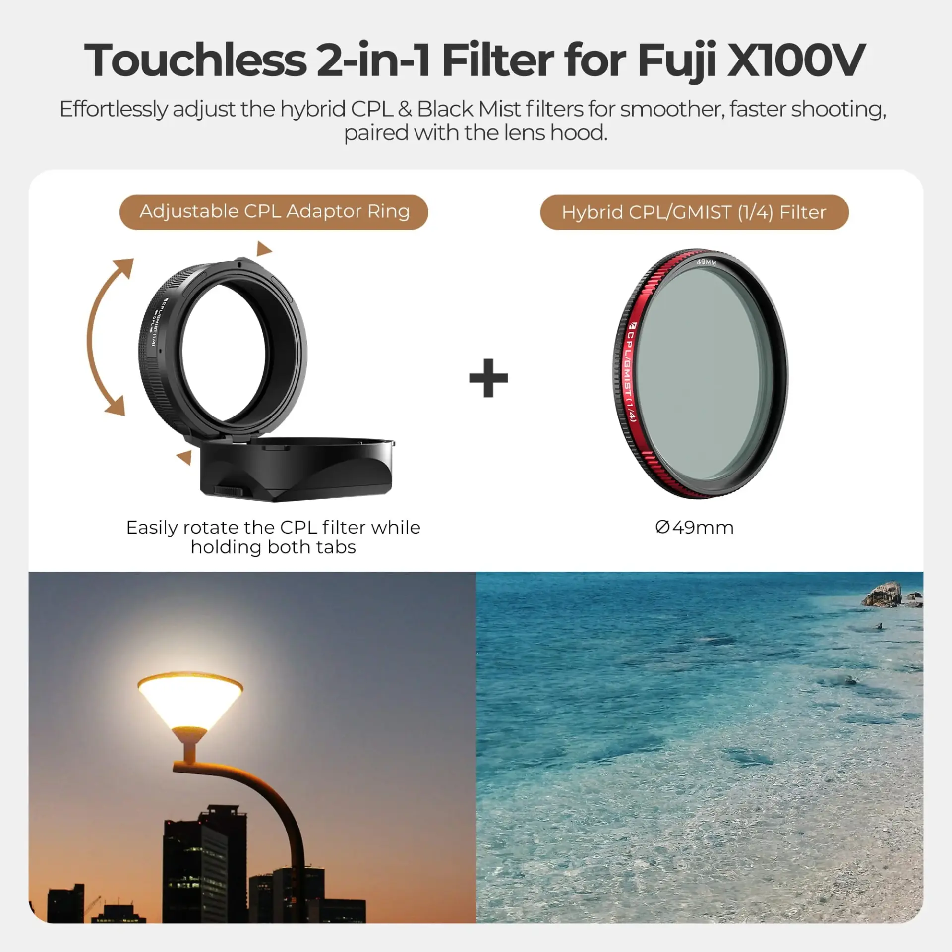 Freewell Fuji X100VI Real Lens Hood