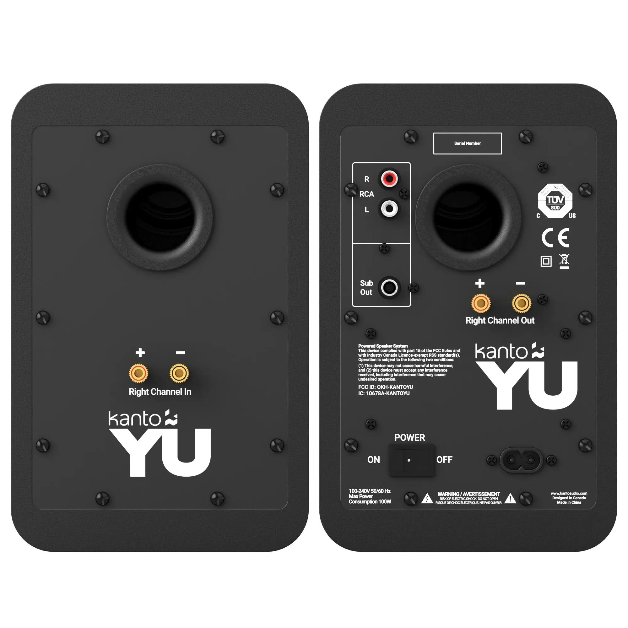 KANTO YU-CD | 140W 4'' Aktif Hi-Fi Hoparlör | Siyah