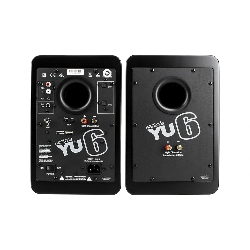 KANTO YU6 | 200W Watt 5'' Aktif Hoparlörler, Bluetooth® - Mat Siyah