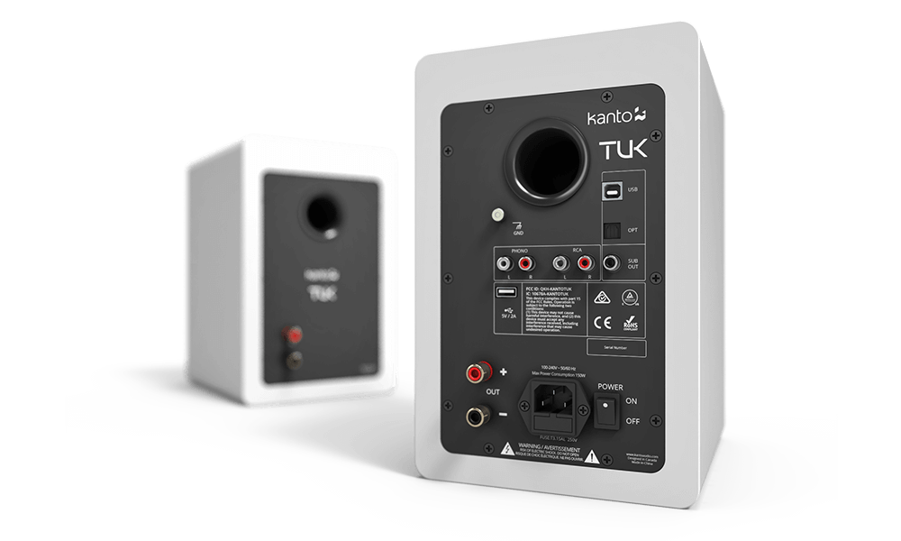 KANTO TUK | 260W Hi-Fi Aktif Hoparlör | Mat Beyaz Çift