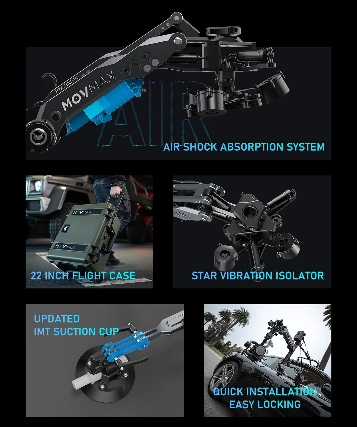 MOVMAX Razor Arm Araç Çekim Sistemi (Elektronik Vakum)