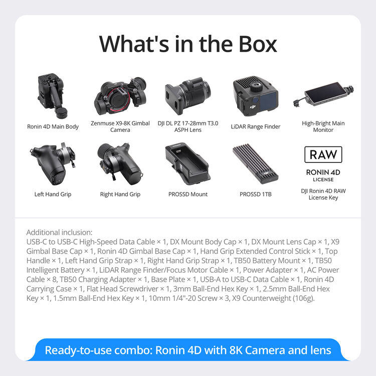 DJI Ronin 4D 4-Axis Cinema Camera 8K Combo