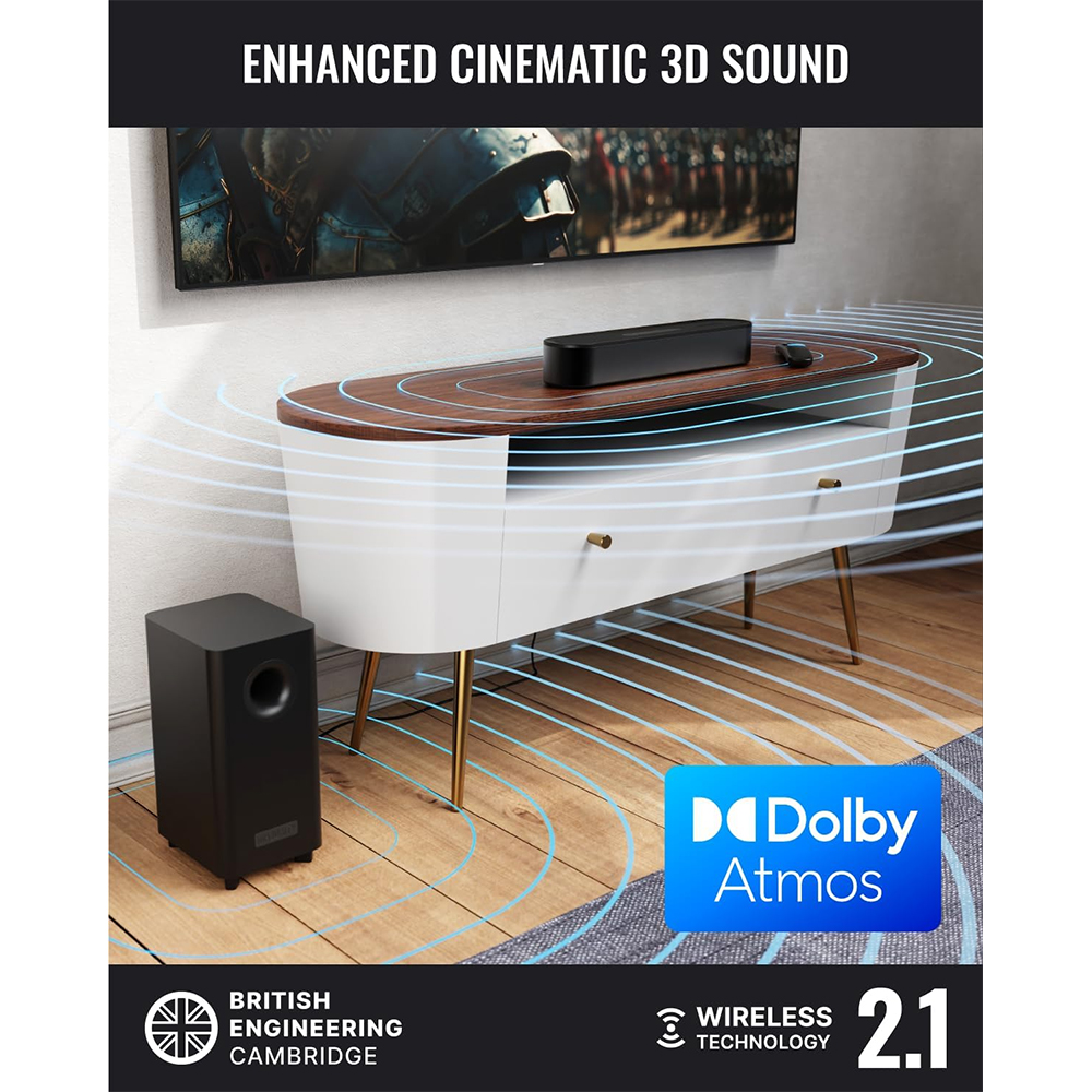 Majority Bowfell Axis 2.1 Atmos 200W Soundbar