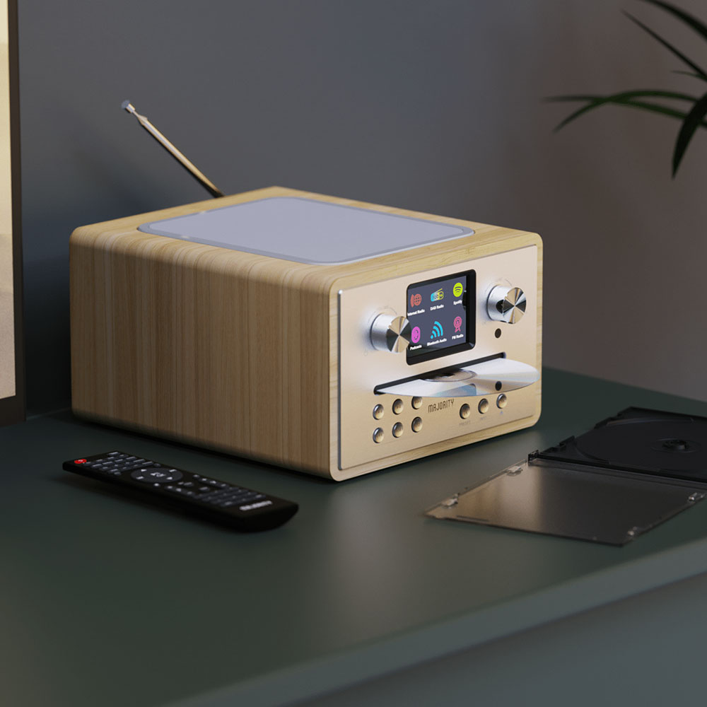 MAJORITY Homerton-2 Radyo Bluetooth Hoparlör Meşe (Wifi)