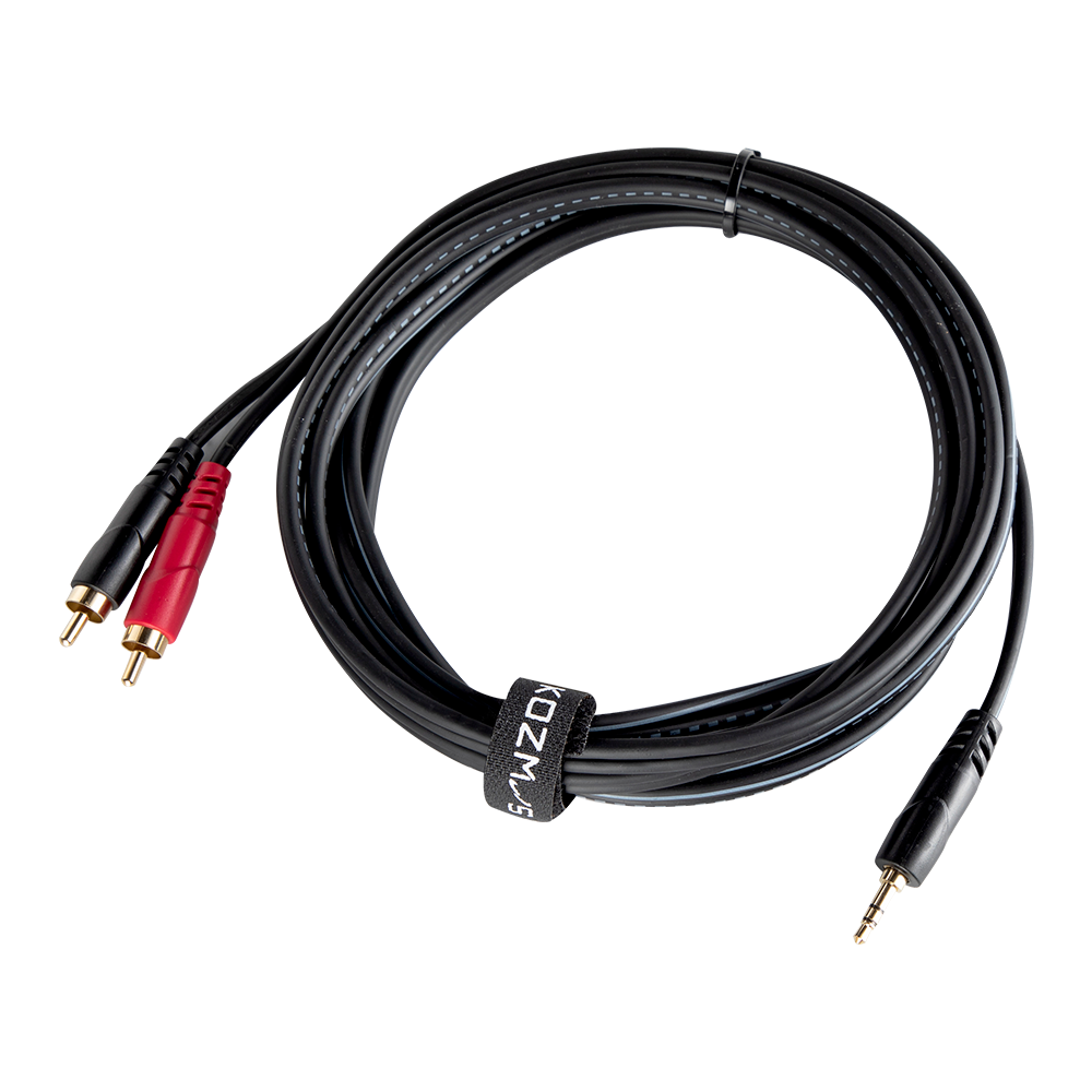 Kozmos KCL-227-3M Stereo 3,5mm - 2 x RCA  / 3mt Kablo
