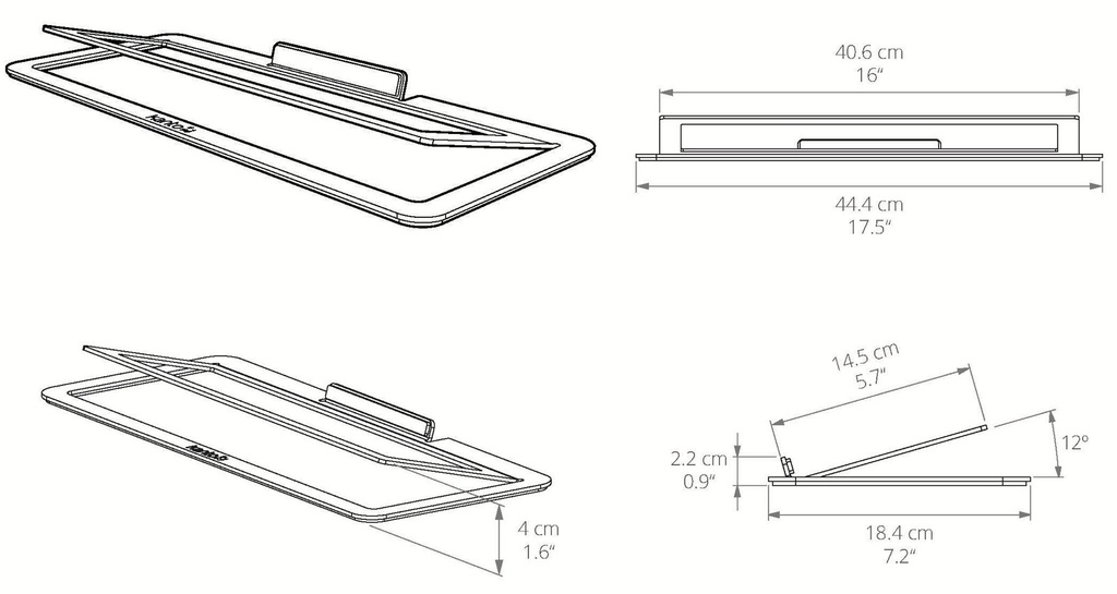 KANTO S10 Düşük Profilli Açılı Soundbar ve Merkez Kanal Hoparlör Standı, Ev Sineması İçin