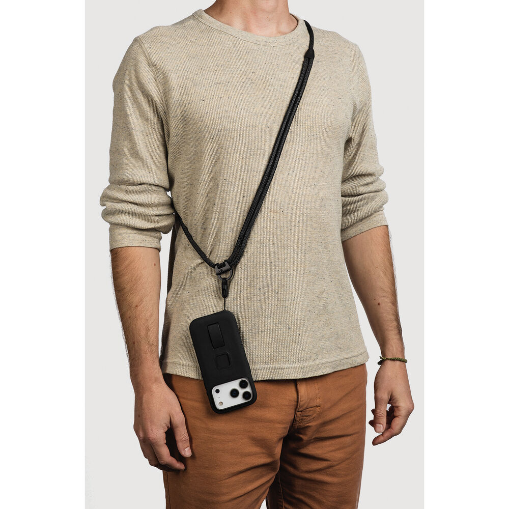 Mobile Crossbody Strap Çok Fonksiyonlu Telefon Askısı - Black