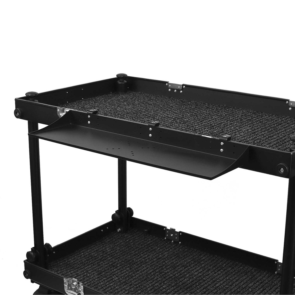 Keyboard Shelf With 3x Quick clamp with threaded hole and adapter 3/8" to 1/4"