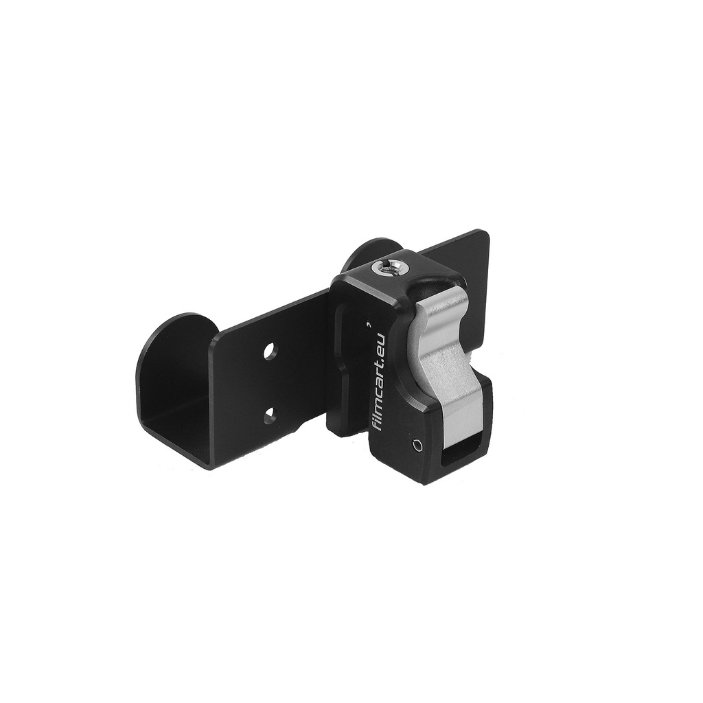 Steel Double small flat black hook + Quick clamp with threaded hole and adapter 3/8" to 1/4"