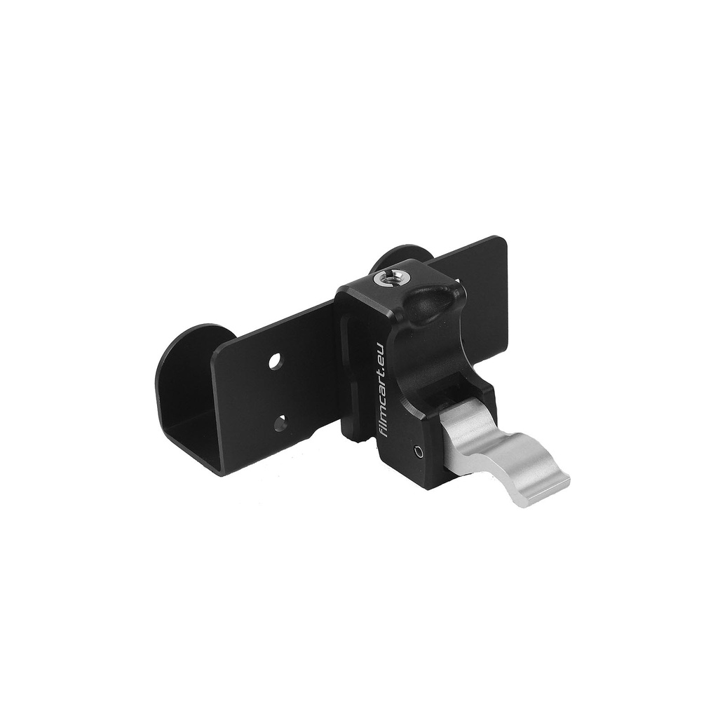 Steel Double small flat black hook + Quick clamp with threaded hole and adapter 3/8" to 1/4"