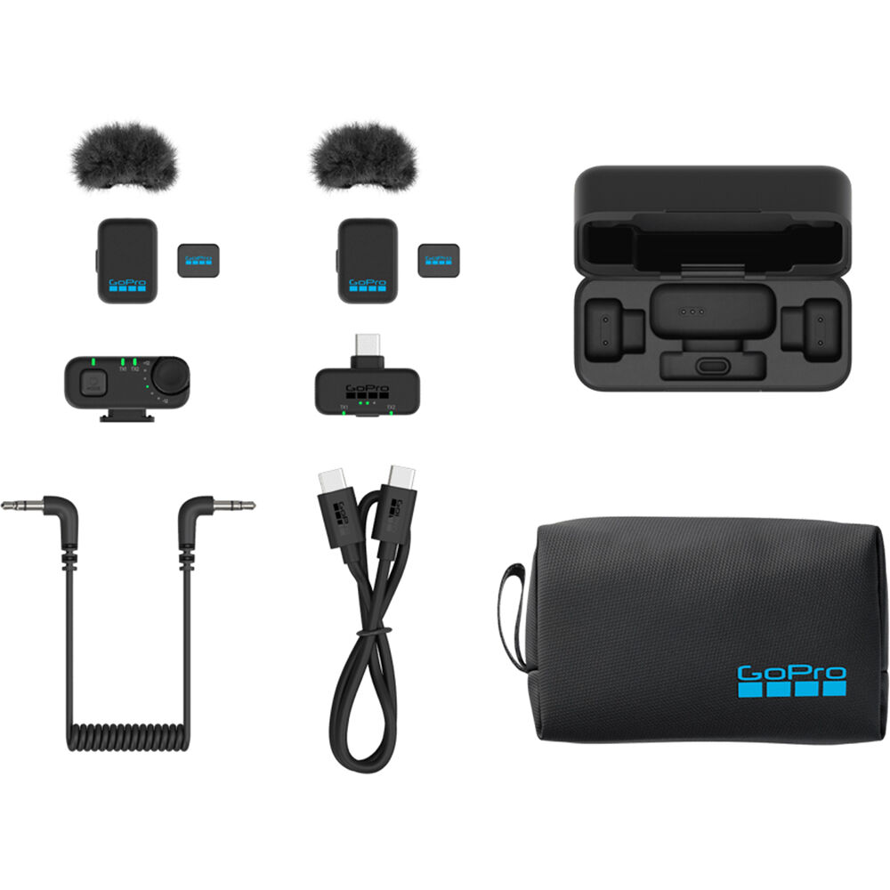 GoPro İkili Kablosuz Mikrofon Komple Set