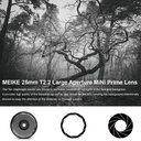 Meike 25mm T2.2 Manual Focus Cinema Lens (Sony E-Mount)